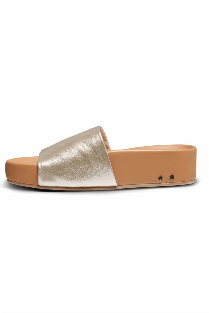 NEW BEEK women's pelican sandals in platinum beach